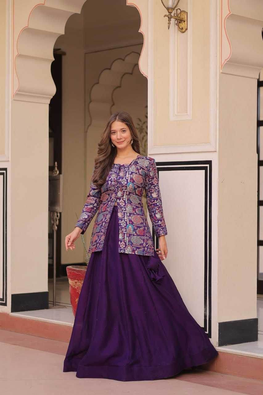 Simmer Lehenga With Blouse - MYLUXURY LANE ENTERPRISE
